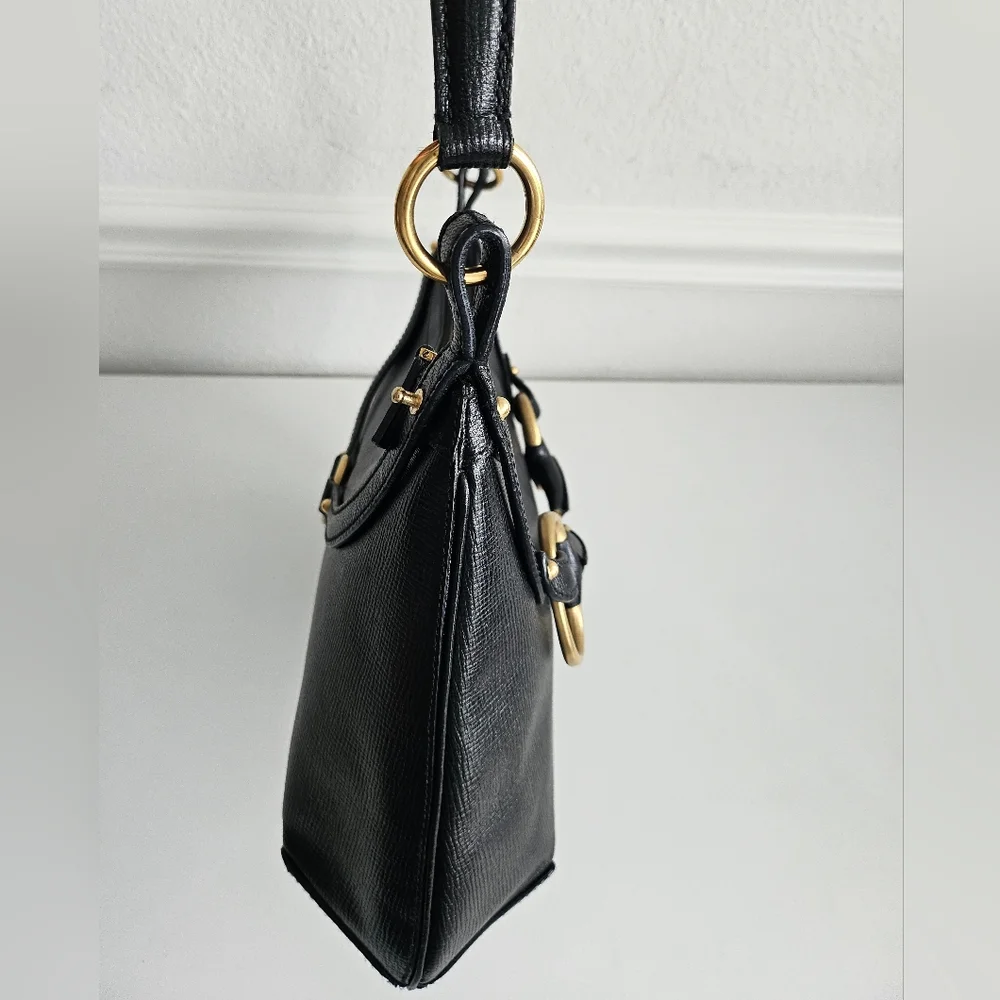 Gucci Horsebit Black Leather Shoulder Bag - Picture 5 of 11